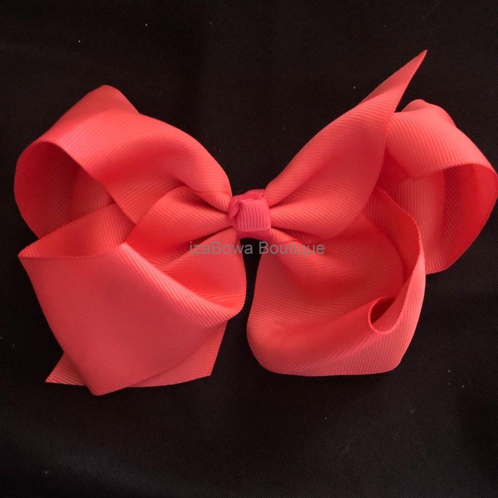 Passion Fruit 6" Boutique Bow  (2)  4B2341  Handmade NWT Boutique